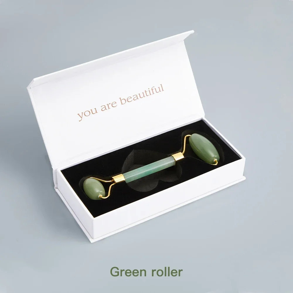 Natural Jade Facial Roller Massager for Eye and Body Spa Treatment