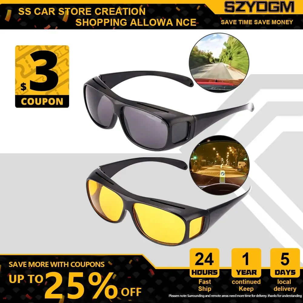 Night Vision Drivers Goggles Interior Accessory Protective Gears Sunglasses Night-Vision Glasses Anti Glare night vision sunglasses driving glasses anti glare sunglasses Car Driving Glasses
