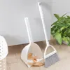 Combinación de escoba y recogedor ergonómicos para barrer cómodamente, escoba pequeña y recogedor eficiente, 2 piezas