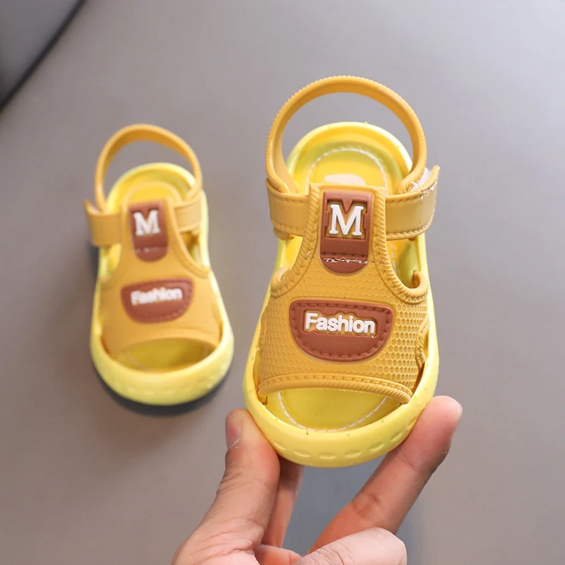 Summer Baby Boys Girls Sandals Summer Solid Color Soft Soled Anti-Slip Casual Shoes Children Kids Beach Sandals 1