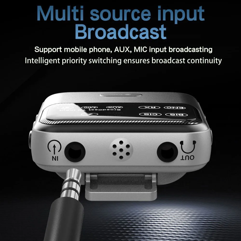 Bluetooth 5.4 Audio Receiver ENC Wireless Broadcast Adapter One with Multiple Audio System Clip-on Design AAC/aptX-AD/LC3 USB