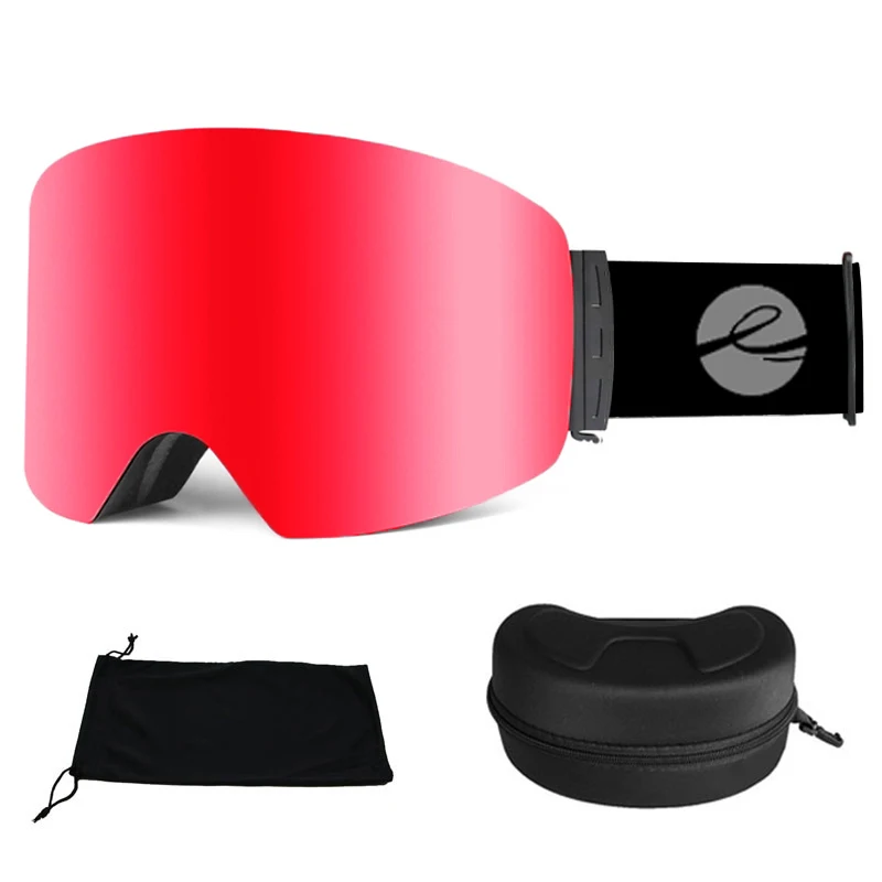 LOCLE OTG Ski Goggle Snowboard Mask For Men Women Ski Eyewear Anti-fog Cylindrical UV400 Motorcycle Snowmobile Glasses Adult 5