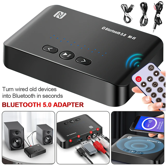 Transmisor de receptor de vídeo de audio Bluetooth-Receptor de transmisor  Bluetooth 5,3-AliExpress