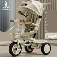 Poussette bébé Tricycle pour enfants peut s'allonger dans les deux directions grande poussette bébé poussoir bébé vélo pliable bébé vélo 1