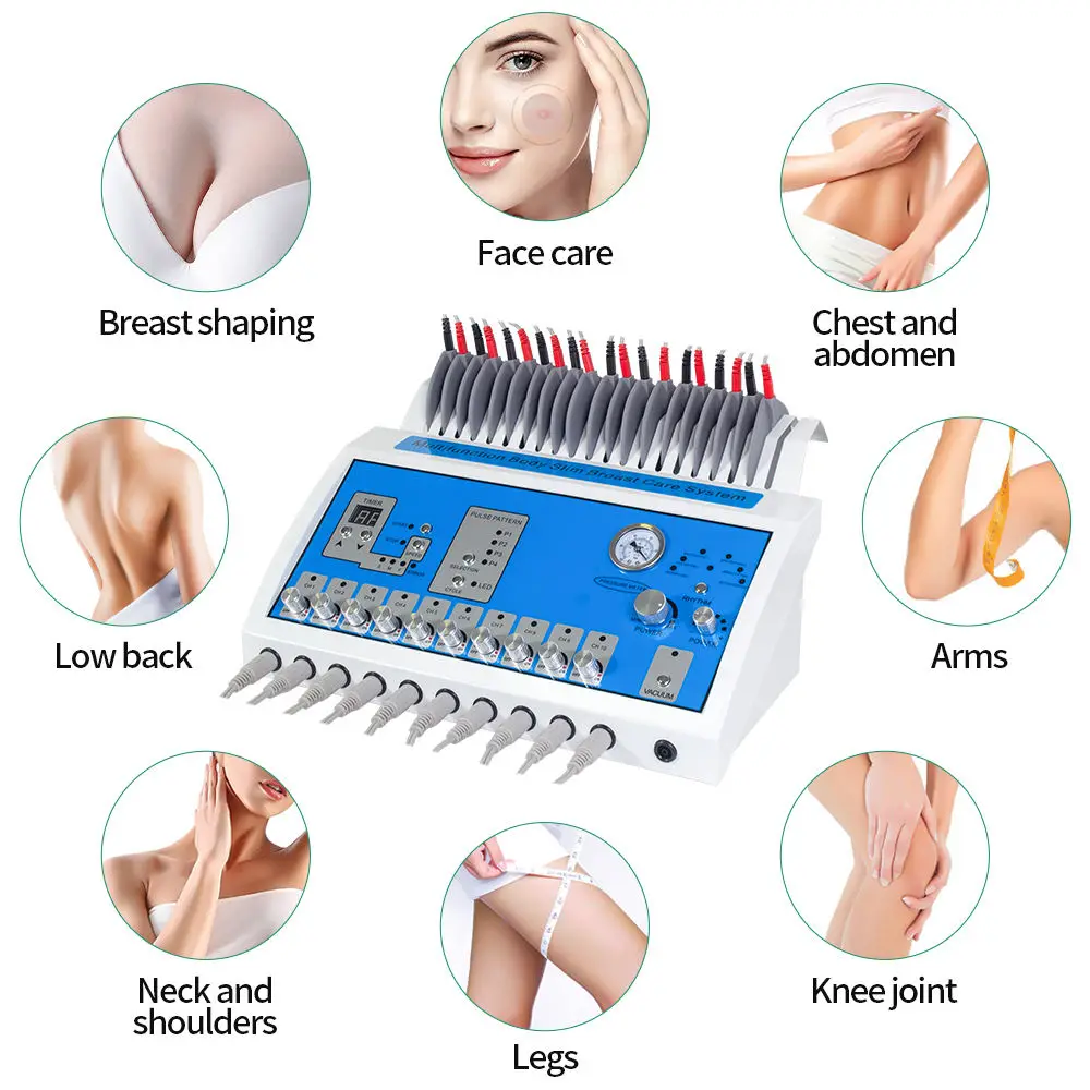 New Arrival Infrared Heat Russian Wave Electric Muscle Stimulate EMS Machine Vacuum Massage Body Shaping for Home or Salon 4