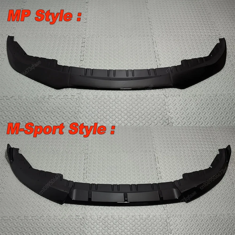 Mp 스타일 M 스포츠 프론트 범퍼 스플리터 립 디퓨저, BMW 4 시리즈 G24 G26 420i 430i i4 M50 그란 쿠페 4 도어 2021-2024, 3 개