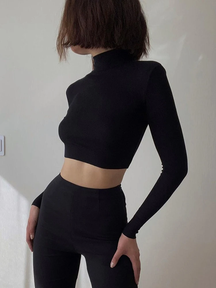 black polar neck top