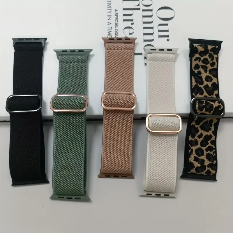 Durable Nylon Elastic Strap for Apple Watch - Versatile Size Options, Stylish and Comfortable Design