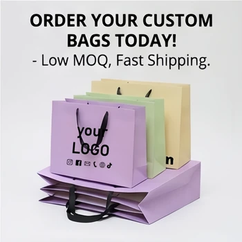 Colorful thick paper bags customizable logo gift tote bags shopping high-quality packaging bags for clothing and cosmetics 1