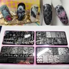 Nail Stamping Plates Tree Bark Pattern Leaves Whirlpool Image Stainless Steel Stencil Nail Art Stamps Geometry Template Stencils 3