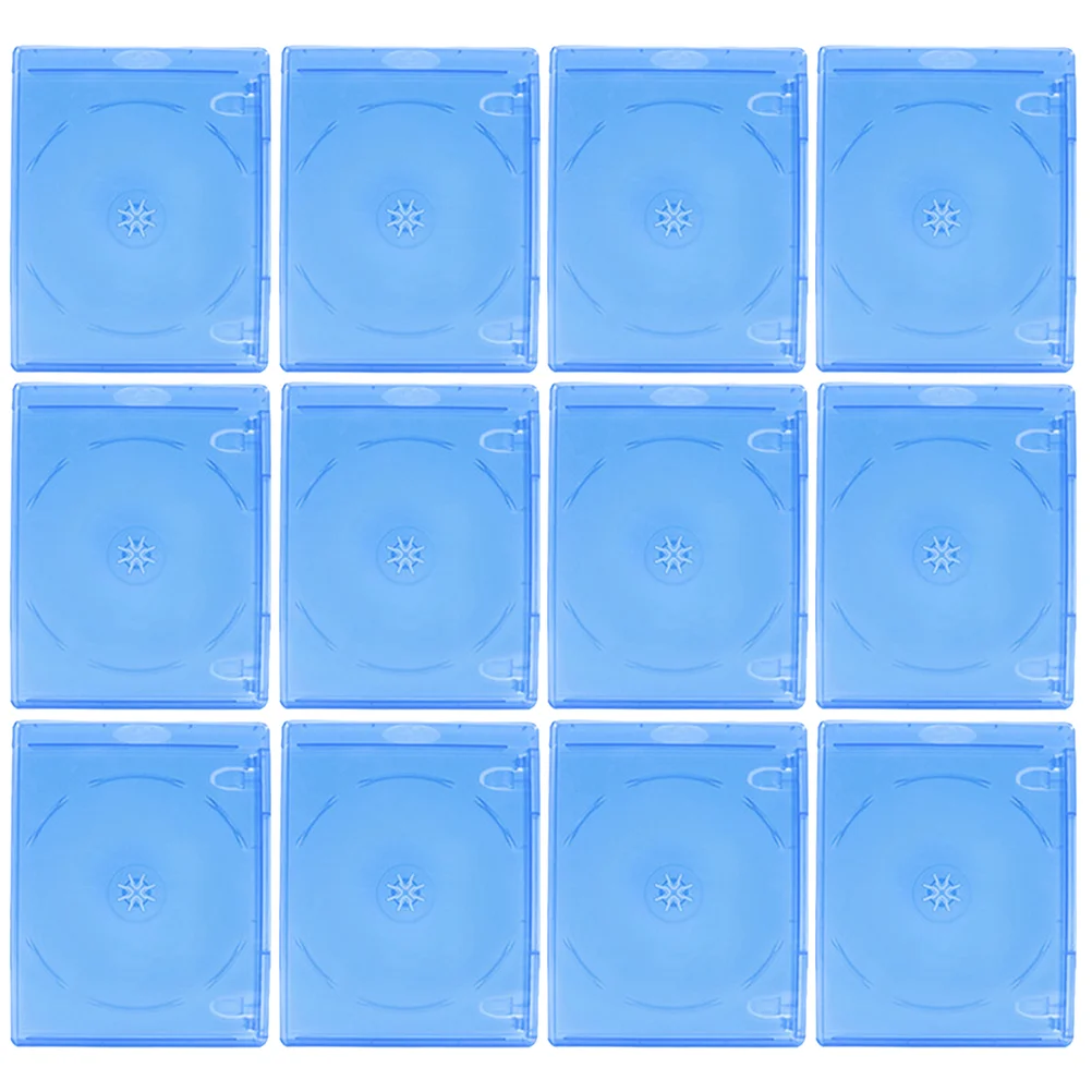 

15 Pcs CD Case Boxes Dvd Holder Organizer Square Disc Clear Cases Portable Pluggable Jewelry Small Storage