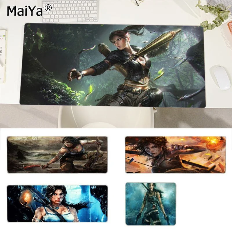 Alfombrilla De Ratón Tomb Raider, Alfombrilla De Ratón De Goma Duradera, Tamaño Para Jugador De Juegos Csgo, Pc De Escritorio, Ordenador Portátil