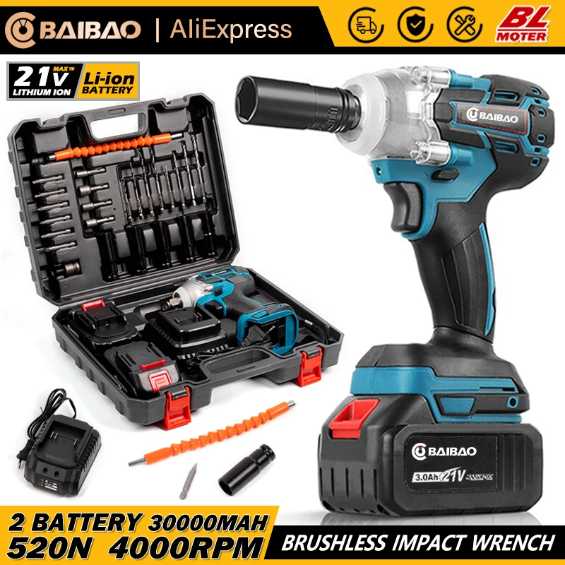 Гайковерт ударный бесщеточный, 1/2 Н · м, дюйма, 18 в