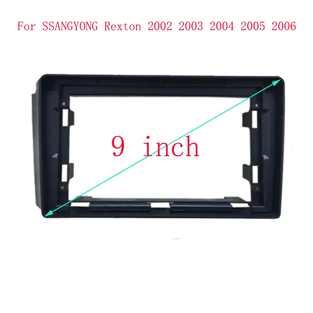 

Автомобильный радиоприемник, рамка для SSANGYONG Rexton 2002-2006 9 дюймов 2DIN, стереопанель, жгут проводов питания, адаптер Canbus набор декодера