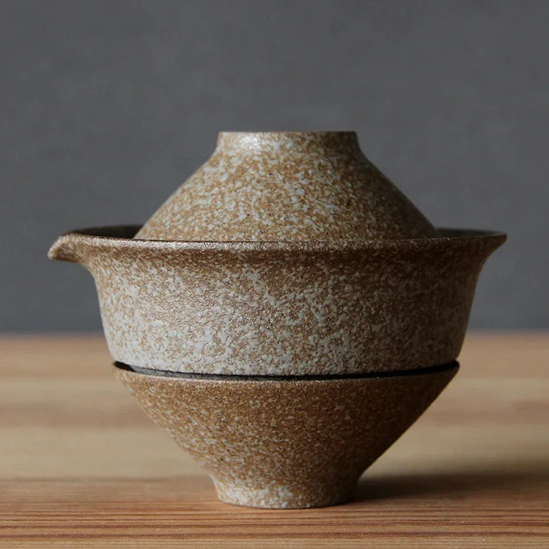 Ceramic Tea Cup Set Portable Japanese Travel Teaware Kung Fu Tea Cup 1 Pot 2 Cups Home Office Travel Vintage Drinkware