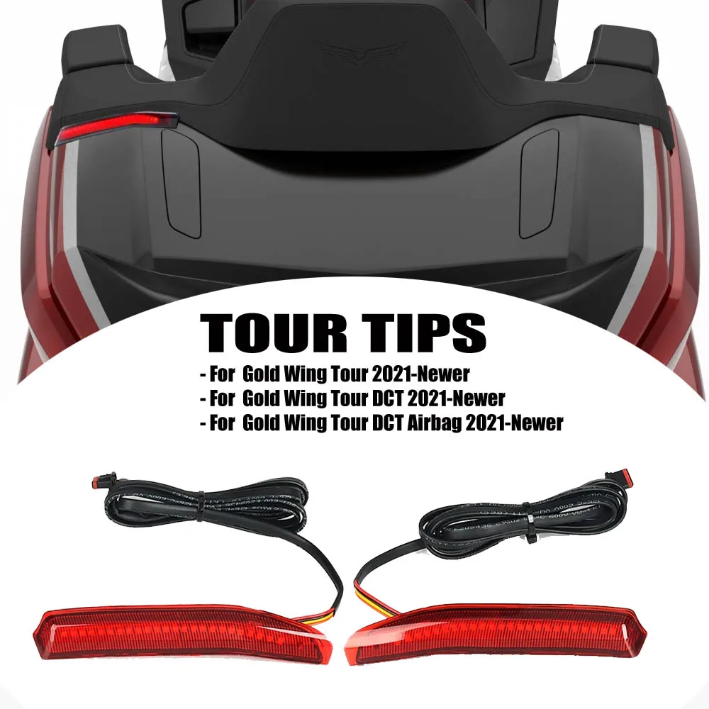 

For Honda Goldwing Gold Wing GL1800 Tour DCT Airbag 2021-2023 Motorcycle Top Box Trunk Tour Tips Side LED Decorative Light Lamp