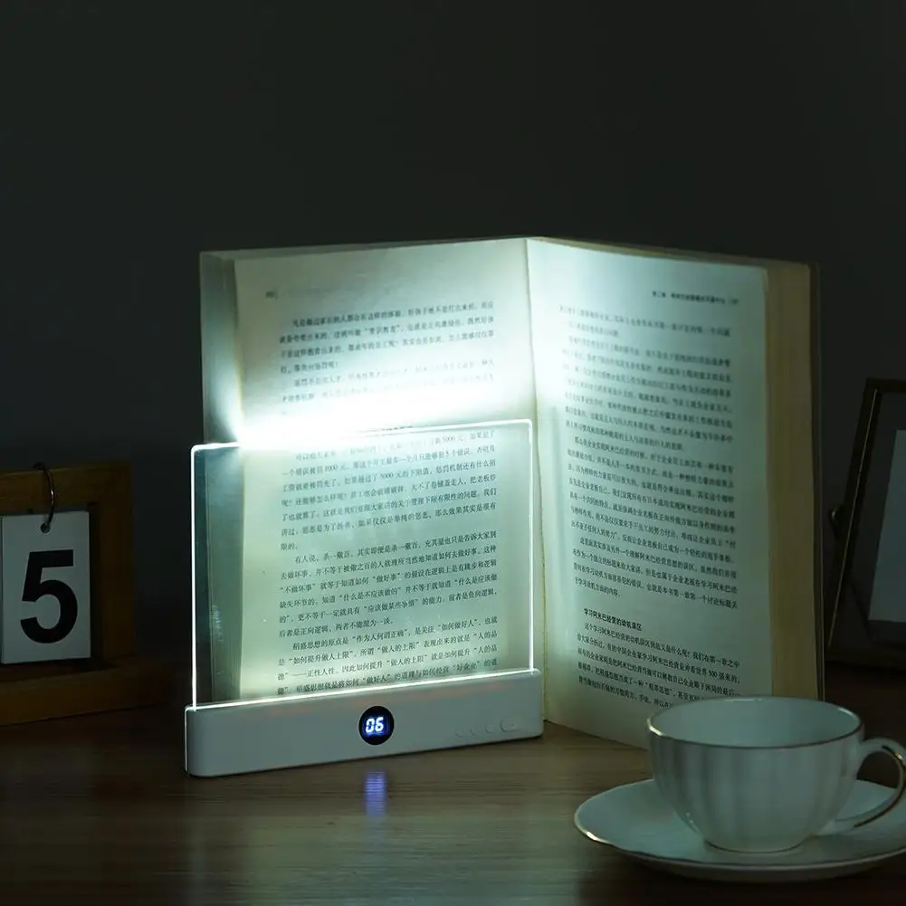 Rechargeable Dimmable LED Book Light with Adjustable Color Temperature