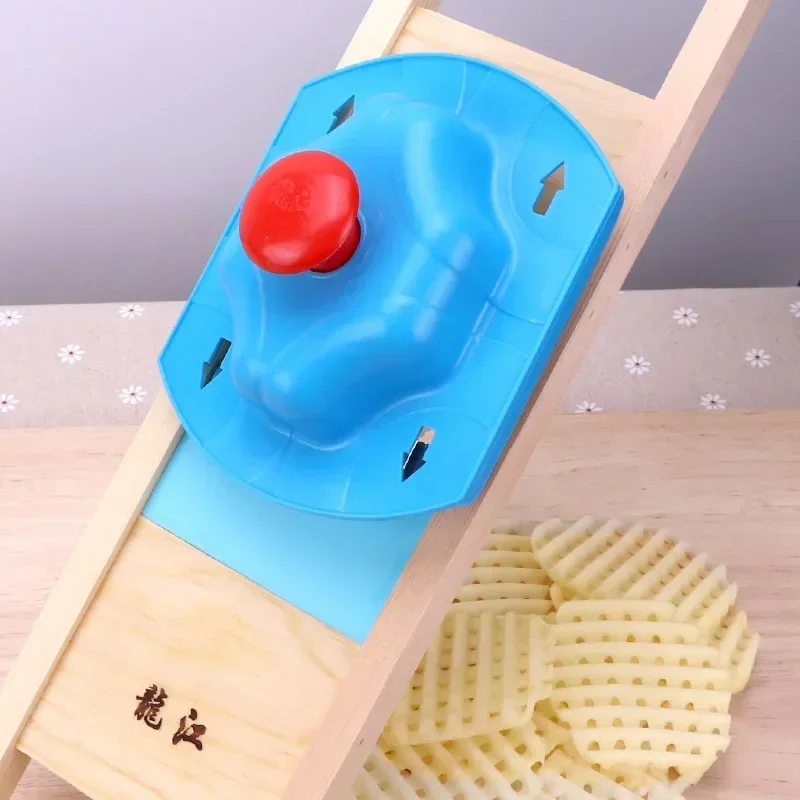 Fries Grid Stainless Potato Grid Steel Potato Kitchen Wooden Home Chip Shred Vegetable French Gadget Cutter Grater Slicer
