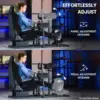 Flight Sim Cockpit: Adjustable Racing Seat/Wheel Stand, Fits HOTAS & Logitech G29/G920 (No Wheels/Pedals/Throttle/Joystick) 4
