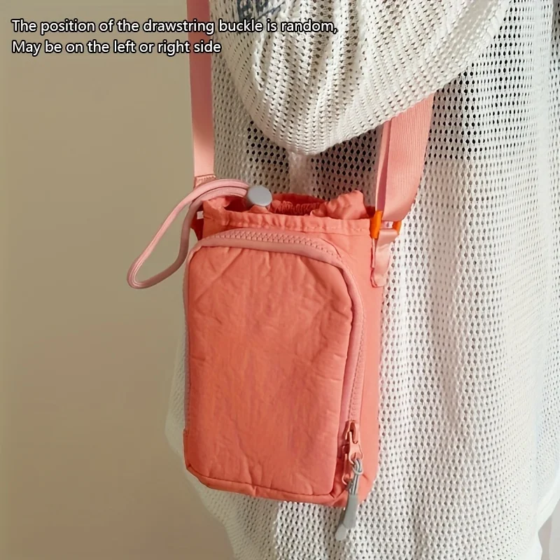 Compact Water Bottle Carrier Bag with Adjustable Strap and Phone Pocket