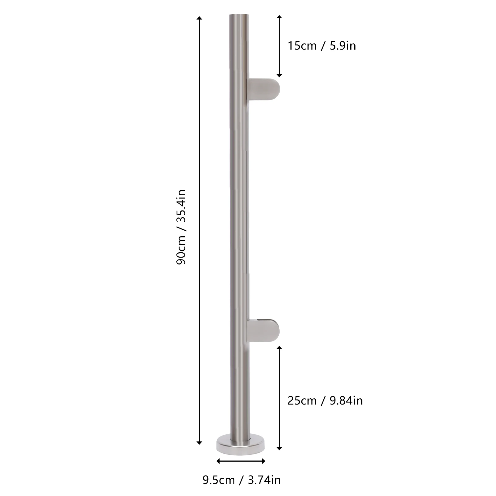 90cm Glass Balustrade Post Stainless Steel Railing Post Balustrade Fencing System For Deck Villa Balcony