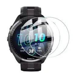 Soft Silicone Protective Watch Case and Screen Protector - Gamin 165 - 165 music (2pcs - glass film)