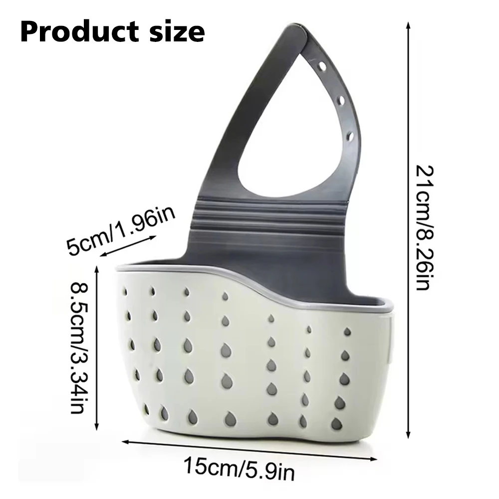 Home Storage Drain Basket Kitchen Sink Holder Adjustable Soap Sponge Hanging Drain Basket Bag Kitchen Accessories 6