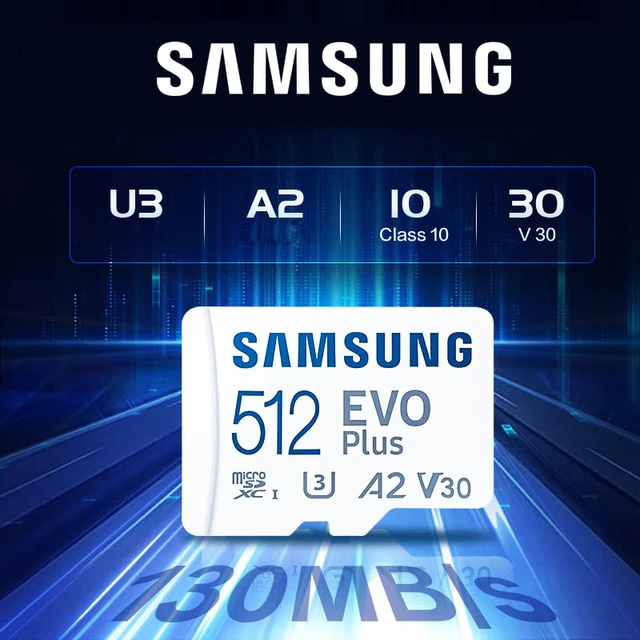 SAMSUNG-Carte Micro SD EVO Plus pour téléphone, carte TF, carte mémoire  Flash, 128 Go, 64 Go, 256 Go, 512 Go, 128 Go - AliExpress