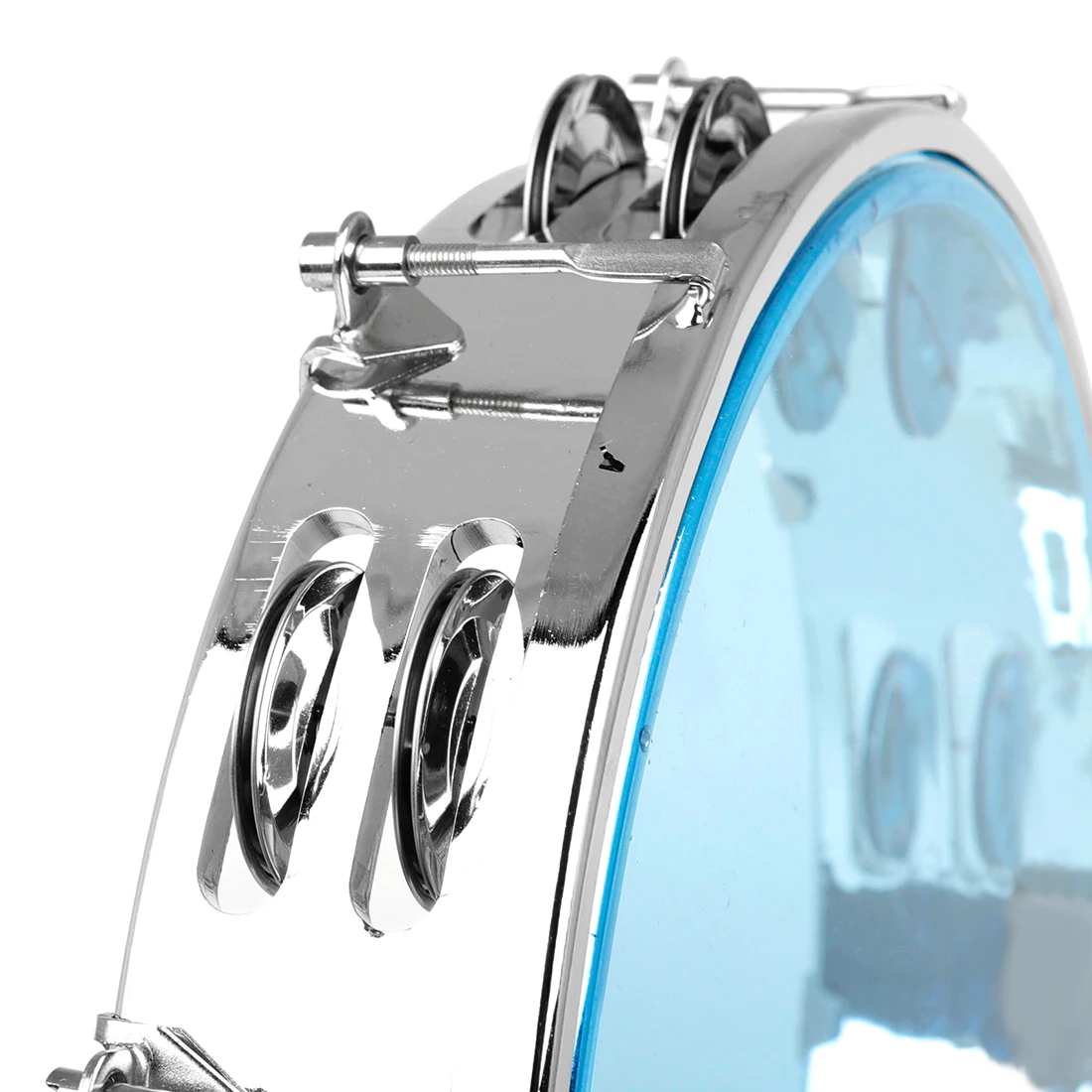 M MBAT 10 Inch Orff Tambourine Adjustable Tone Hand Drum Double Row Drum for Christian Dance Tambourine Percussion Instrument