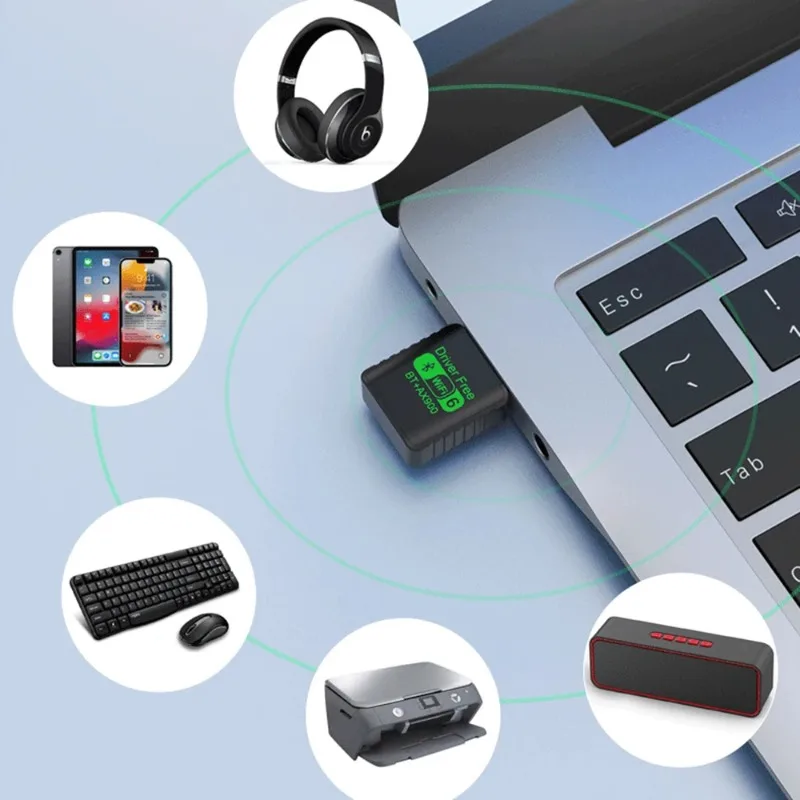WiFi 6 AX900M BT 5.4 USB 무선 네트워크 카드, WiFi 어댑터, 블루투스 5.4 2-in-1, 노트북용 듀얼 밴드 데스크탑 WiFi 수신기