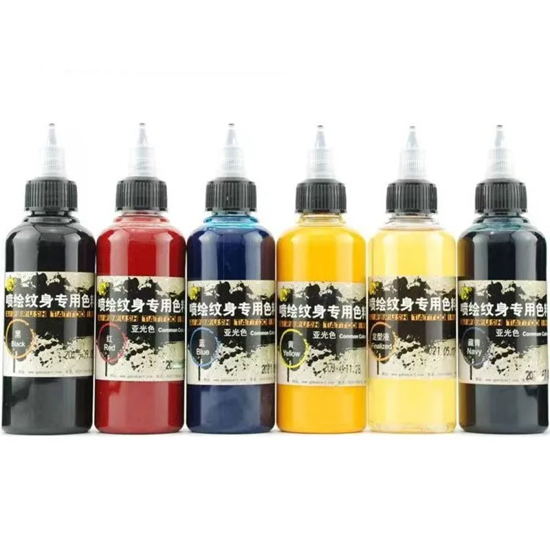 30ML/100ML temporary spray tattoo ink semi permanent makeup airbrush fake tattoo painting pigment for body art beauty supplies tattoo ink tattoo ink pigment
