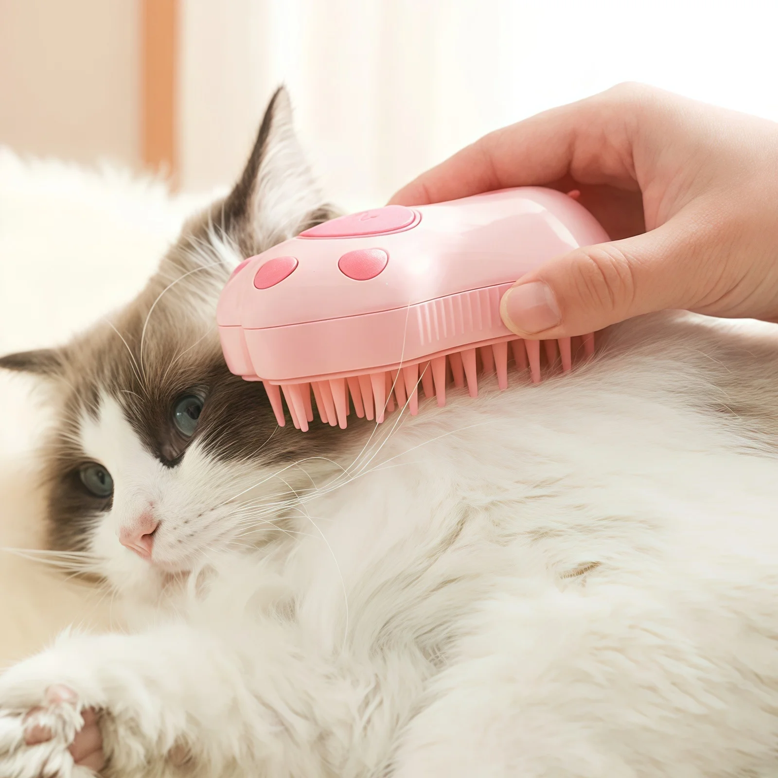 3 in 1 Cat Dog Steamy Brush Steam Brush Electric Sprayer for Massage Pet Grooming Tool Shedding Electric Sprays Massage Combs 2