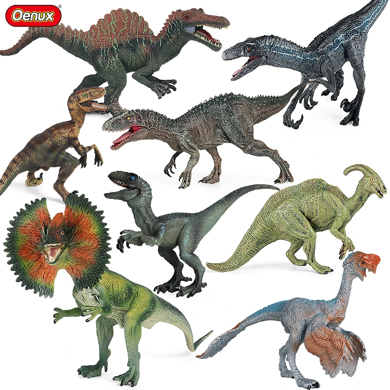 Фигурки Динозавров Юрского периода Oenux T-Rex Велоцираптор спинозавр дилофозавр