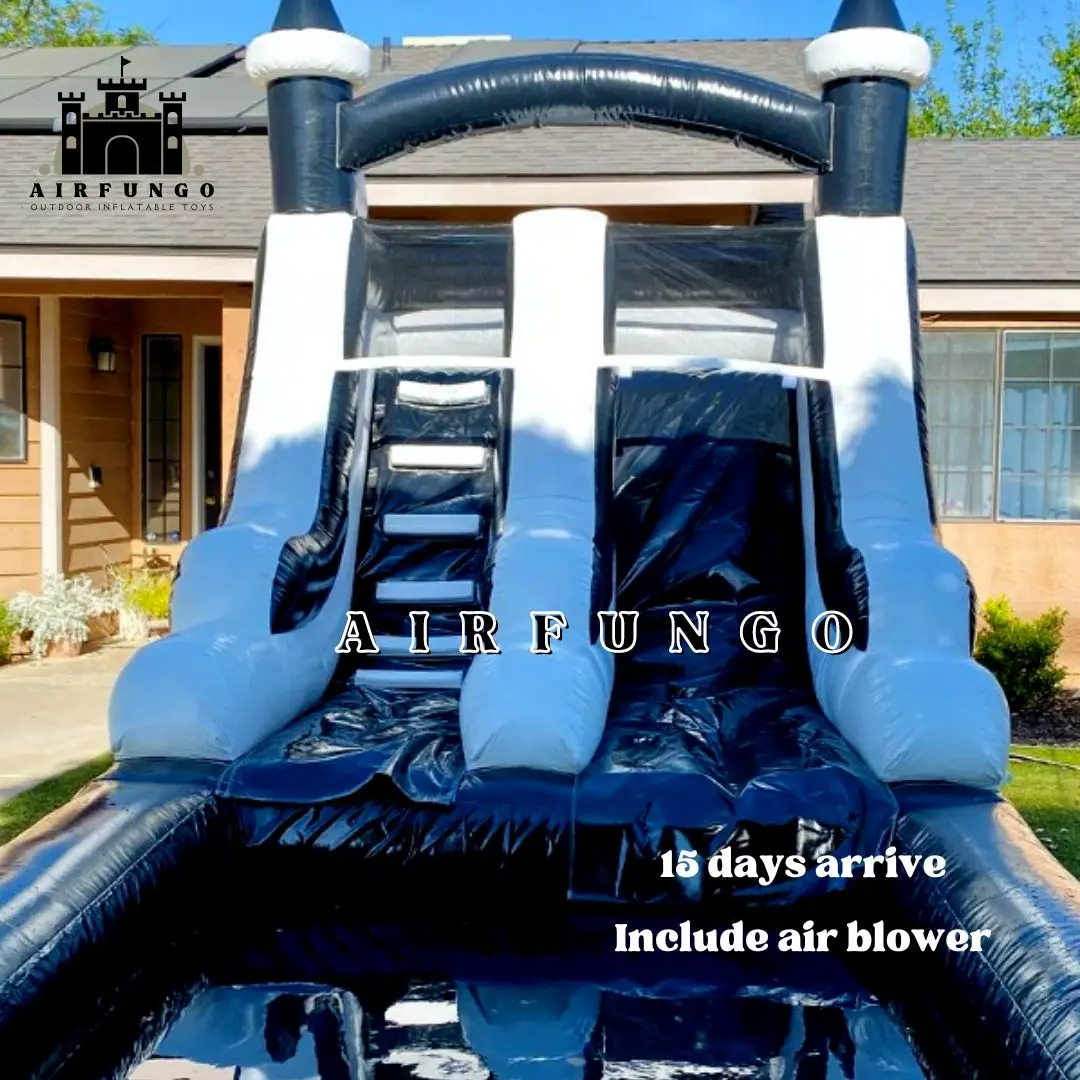 Commercial Grade Inflatable Water Slide with Splash Pool Bouncy Castle for Adults and Kids Includes Blower Customization 2