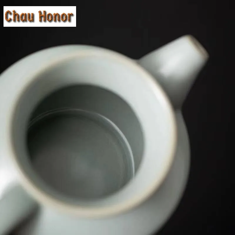 210ml Boutique Ru Kiln Ice Crack Ceramics Fair Cup Handmade Household Travel Tea Ceremony Drinkware Unified Kung Fu Tea Set Gift