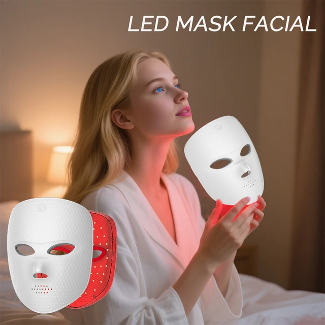 7 Colors LED Facial Mask Light Therapy Red Light Facial Mask for Anti-Aging Rejuvenation Brighten Skin Beauty Device 1