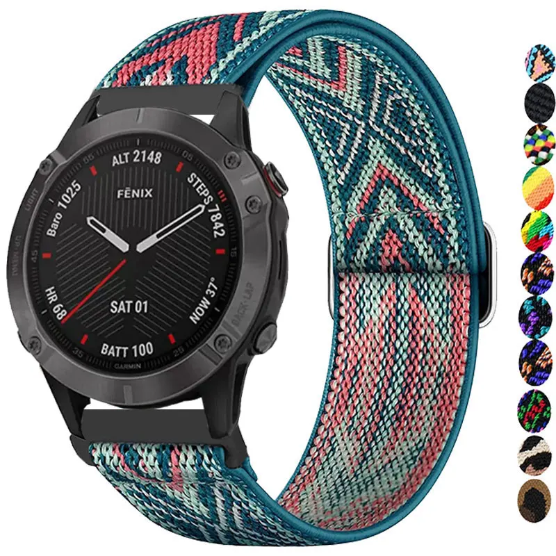 Bracelet En Nylon Pour Garmin Venu, Forerunner, Vívoactive - Largeur 20mm Ou 22mm, Style Sport