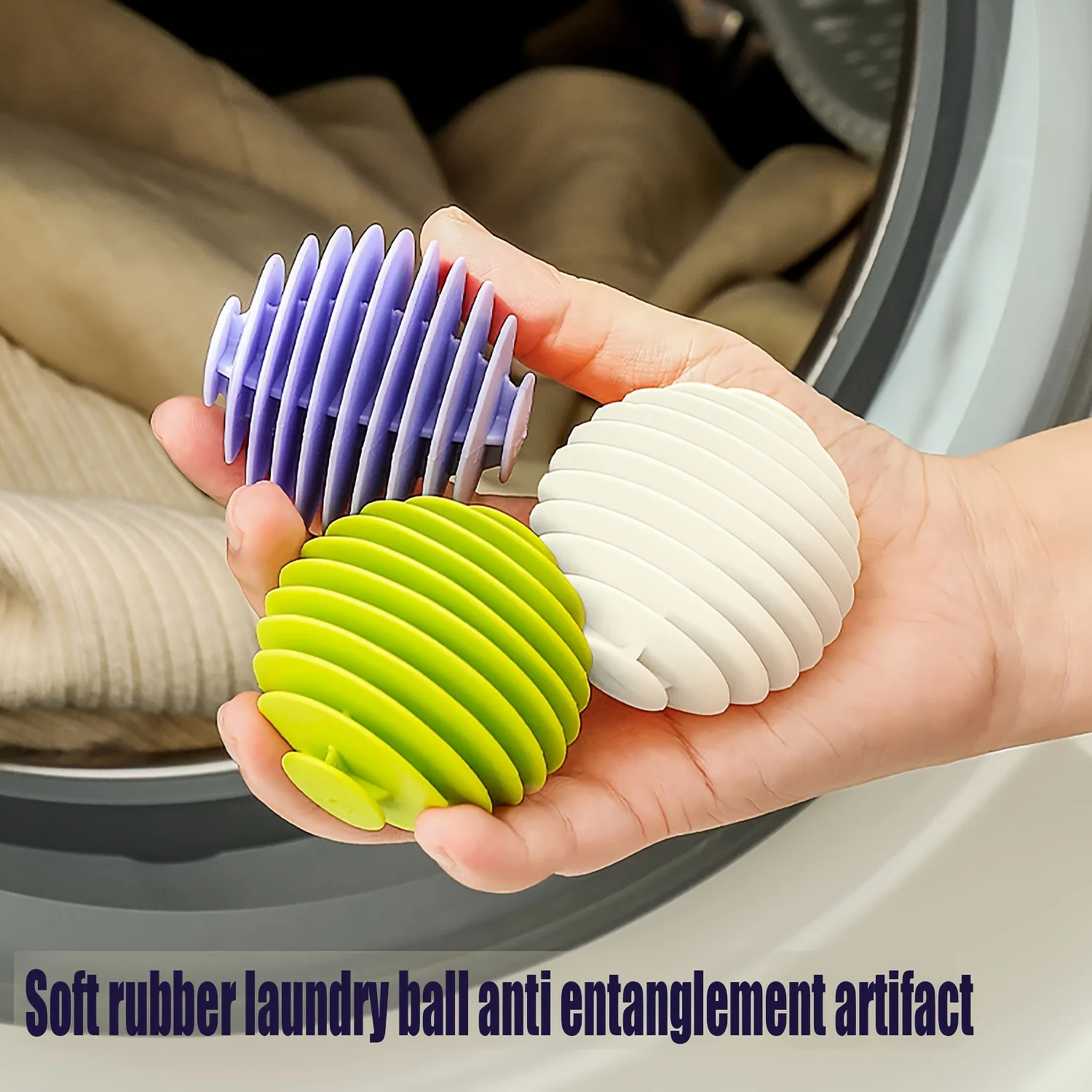 6/12pcs Silicone Magic Laundry Balls Reusable Clothes Pet Hair Catcher for Washing Machines Remover Dirt Deep Cleaning Tool Laundry Ball