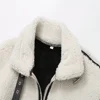 PB&ZA 2023 Autumn New Women's Wear European and American Style Casual Fur One Piece Lamb Wool Contrast Color Plush Warm Jacket C 4