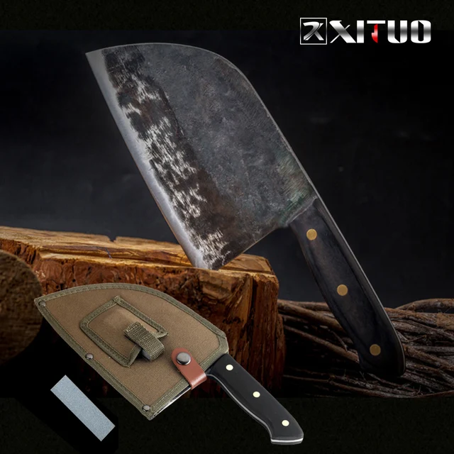 Chef Knife Handmade Forged High-carbon Clad Steel Kitchen Knives Cleaver Filleting Slicing Broad Butcher knife 1