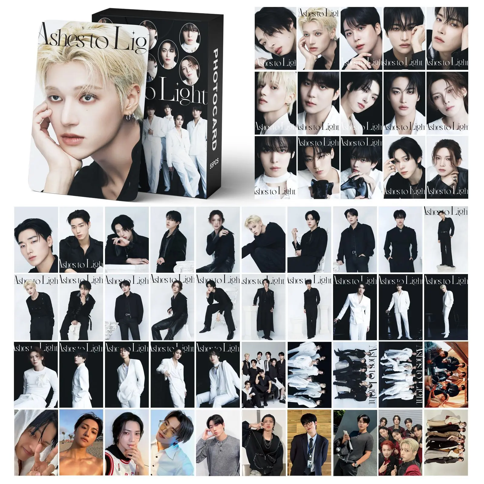 55pcs/set KPOP New Album Ashes to Light LOMO Card ATEEZ Card