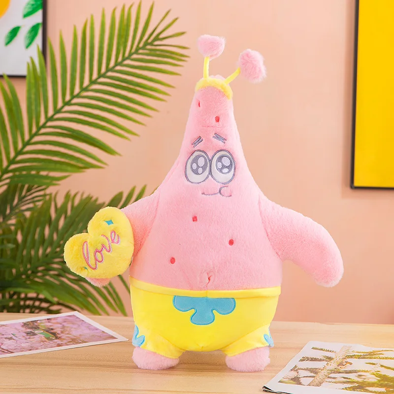 thumbnail image 1 of Muñeco de peluche de Bob Esponja, Patricio Estrella, de 40 cm, color rosa, Kawaii, para cosplay, regalo de cumpleaños para niños, niñas y niños, 1 of 5