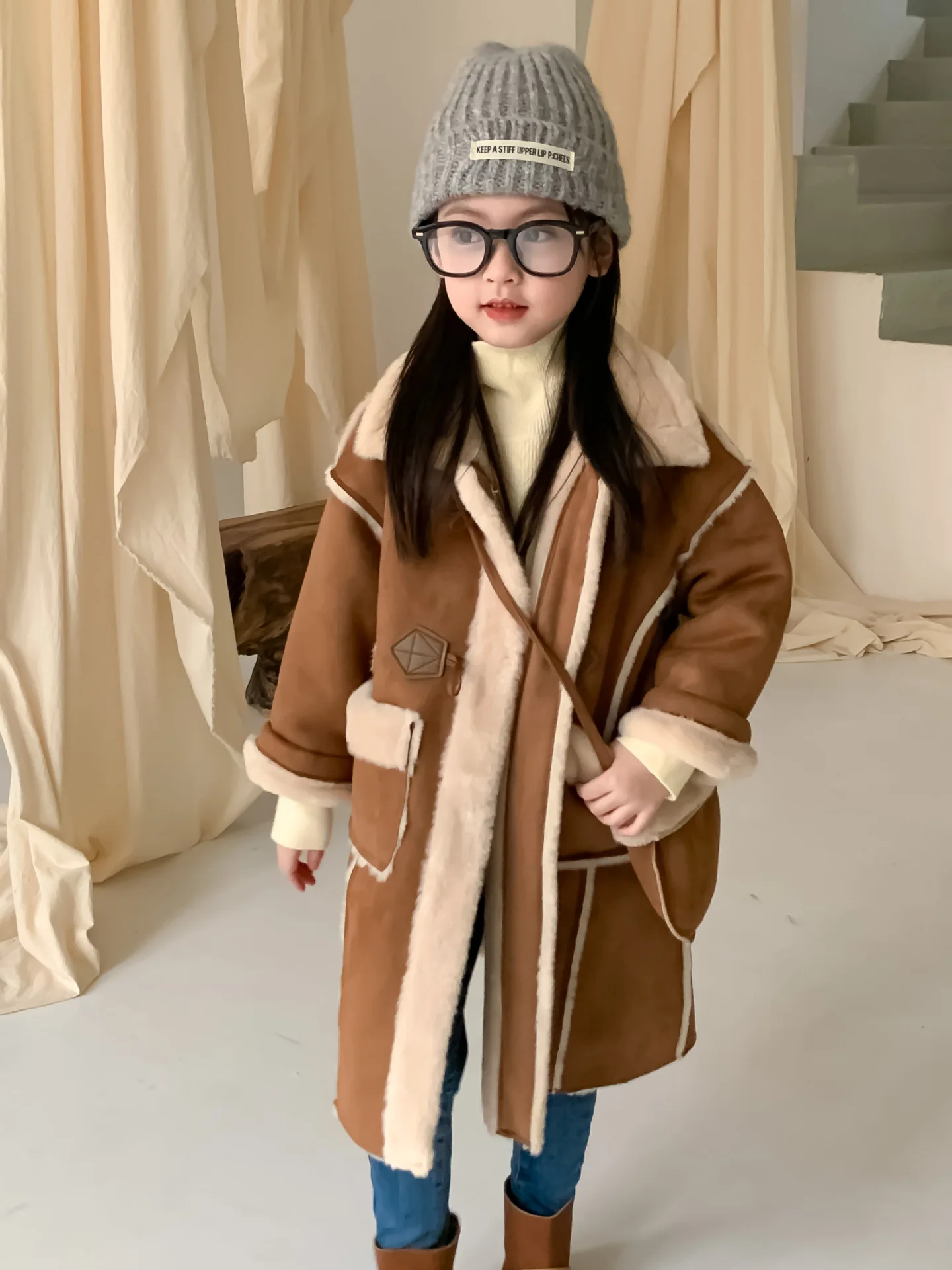 Girls Coat New Winter Thickened Long Coat - Uniqwear