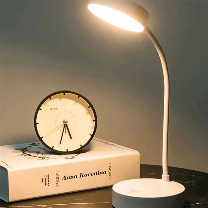 Lampada Scrivania LED Dimmerabile Con Ricarica Wireless, Portapenne E Caricatore Type-C, Per Ufficio E Camera