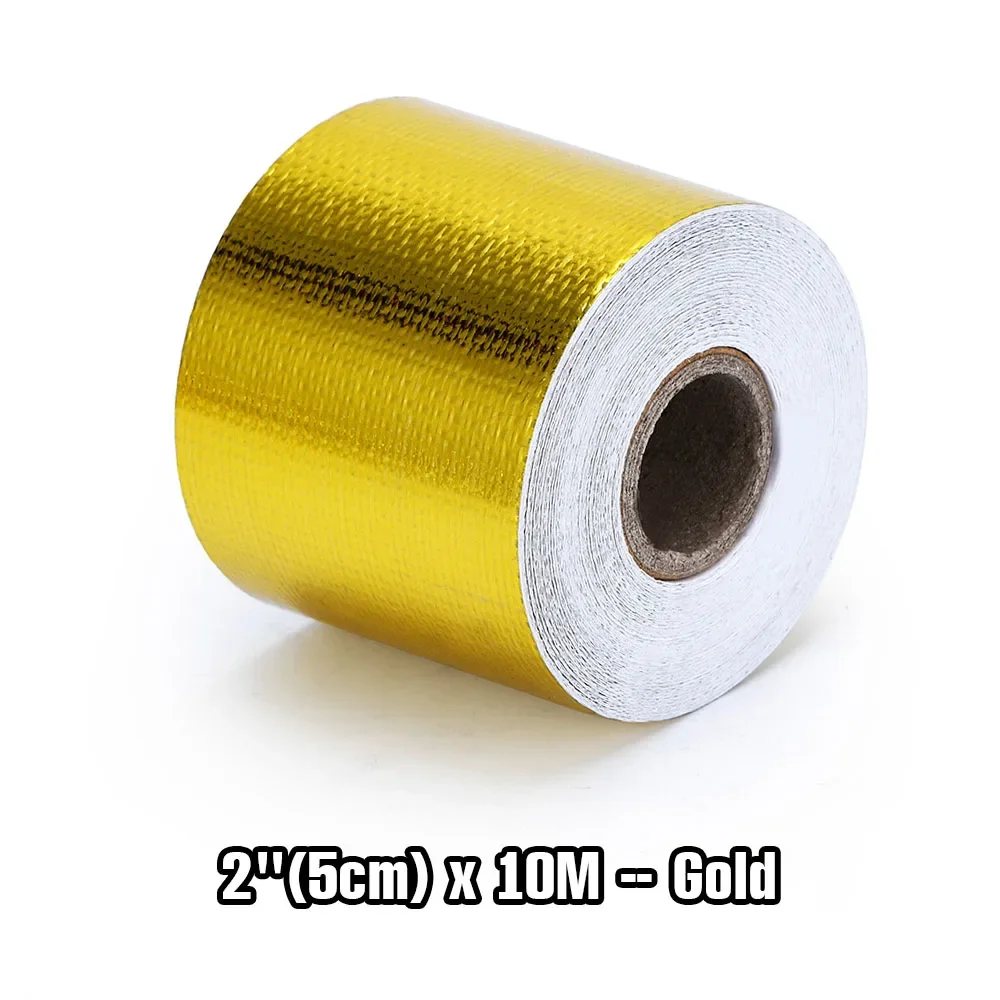 10m X 2inch Reflect Gold Tape High Performance Reflective Heat Shield Wrap