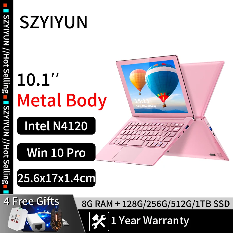 Недорогой металлический мини-ноутбук 10 1 дюйма Intel N4120 четырехъядерный ноутбук