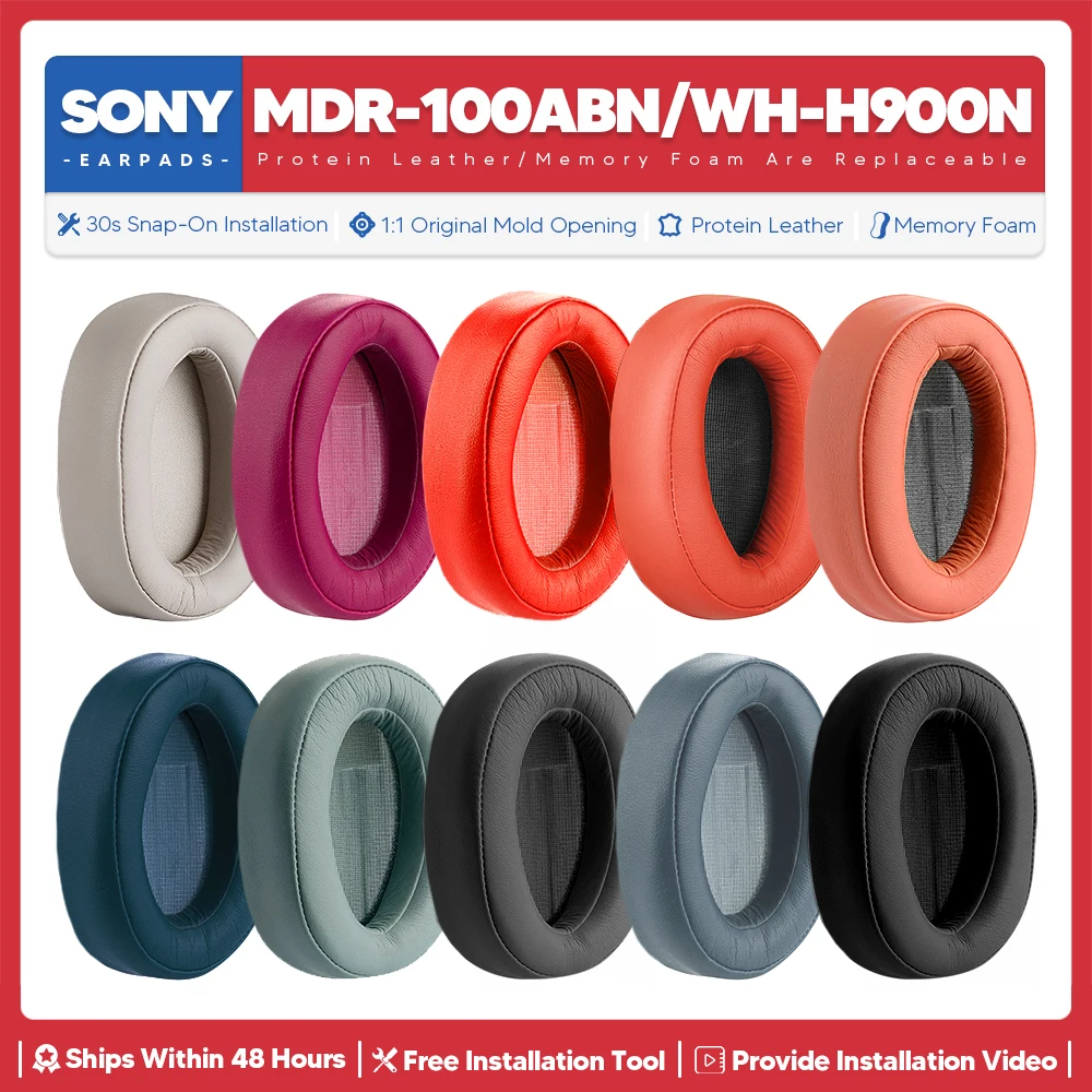 Replacement Ear Pads For Sony MDR 100ABN WH H900N Headphone Accessories Earpads Headset Ear Cushion Repair Parts Protein Leather