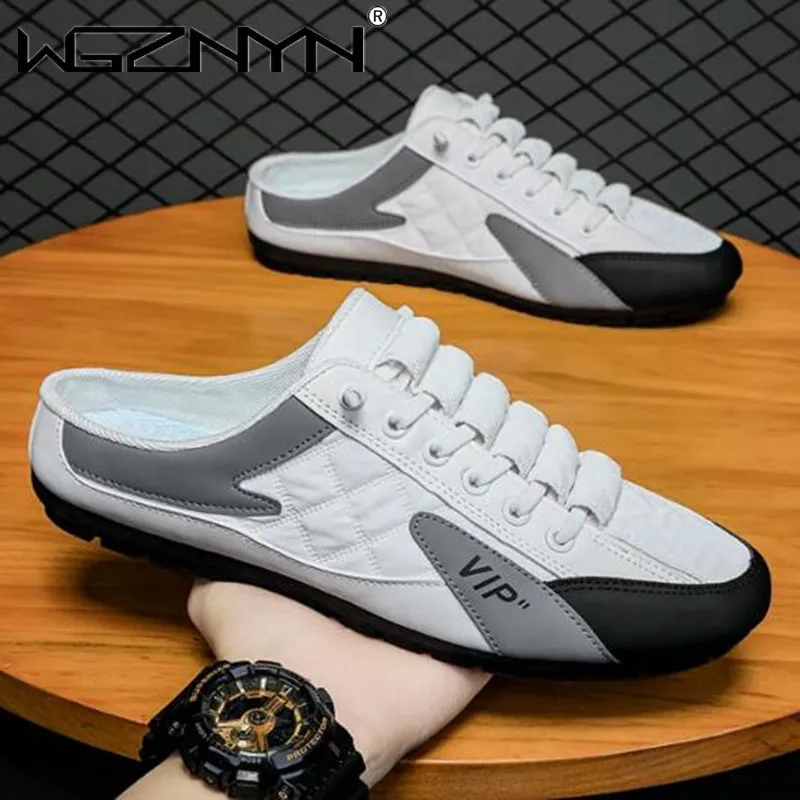 

Туфли мужские на плоской подошве, стильные универсальные, тонкие, Лоскутные, Повседневная летняя обувь, 2024