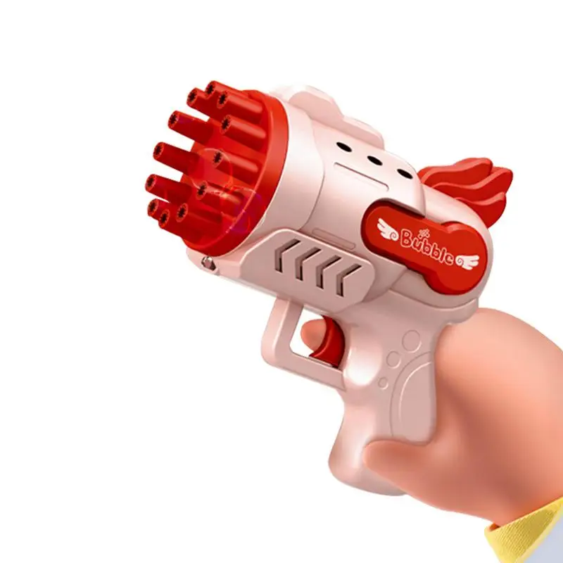 

12-Hole Bubble Blaster 12 Holes Bubbles Maker Machine Gatling Toy For Toddlers Automatic Bubble Blaster With Bubble Refill For