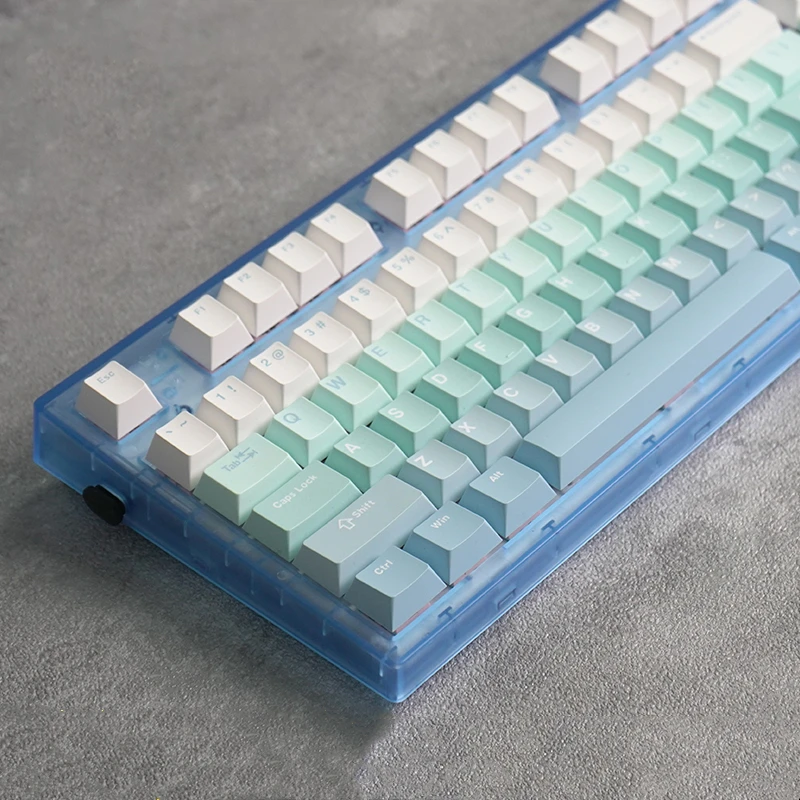 Chaves Conjunto fl Cor Gradiente Keycaps Pbt Duplo Tiro Chave Tampões Cereja Perfil Keycap para Gh60 Gk64 Anne Varmilo Poker Keychron 132